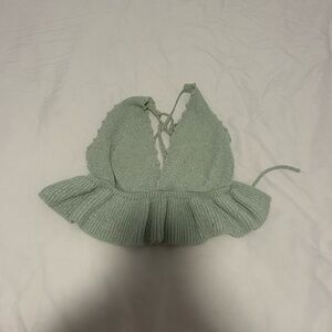 Zara Light Green Knit Top